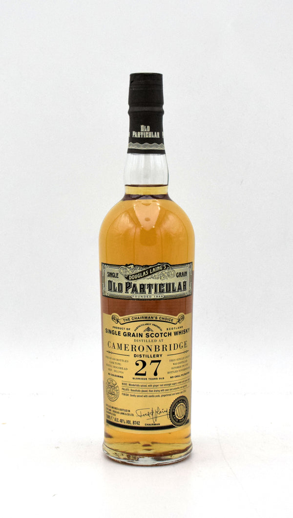 Douglas Laings Old Particular Cameronbridge 27 Year Old Single Grain Scotch Whisky