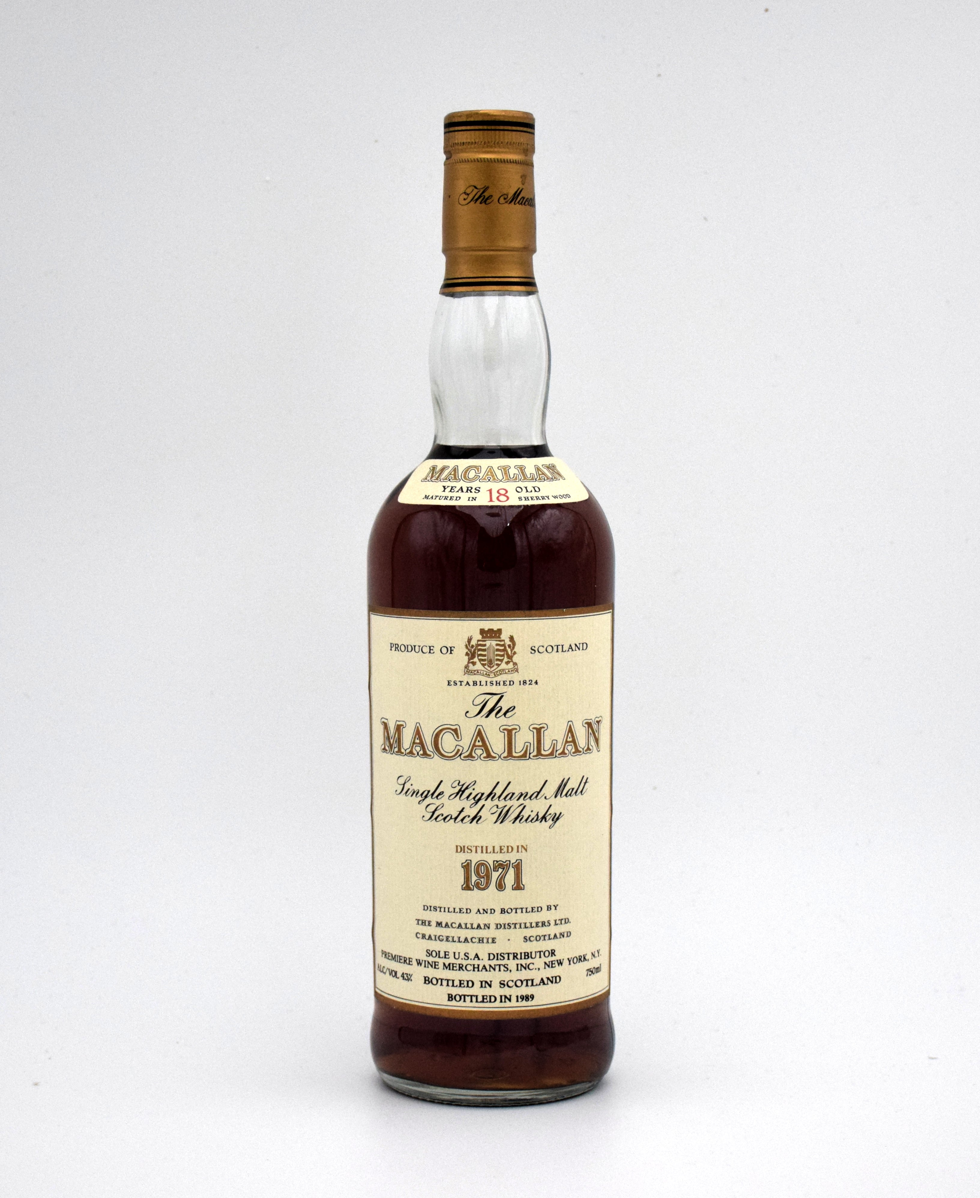 ウイスキー The Macallan 18 Years Old SherryOak Cask Macallan 18 Year Sherry Oak Scotch Whisky - Distilled in 1971