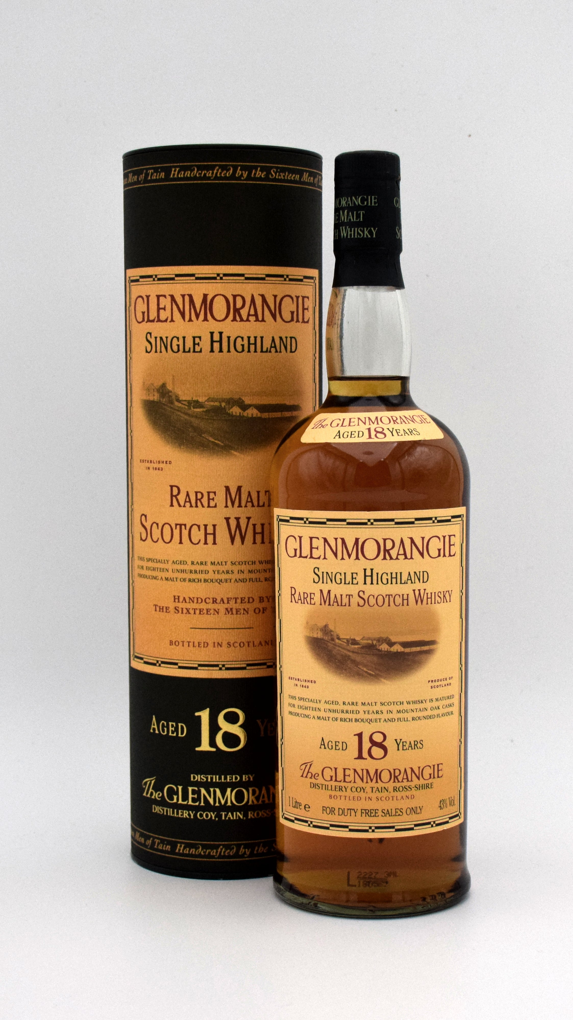 Glenmorangie 18 Year Single Malt Scotch (1990's Bottling