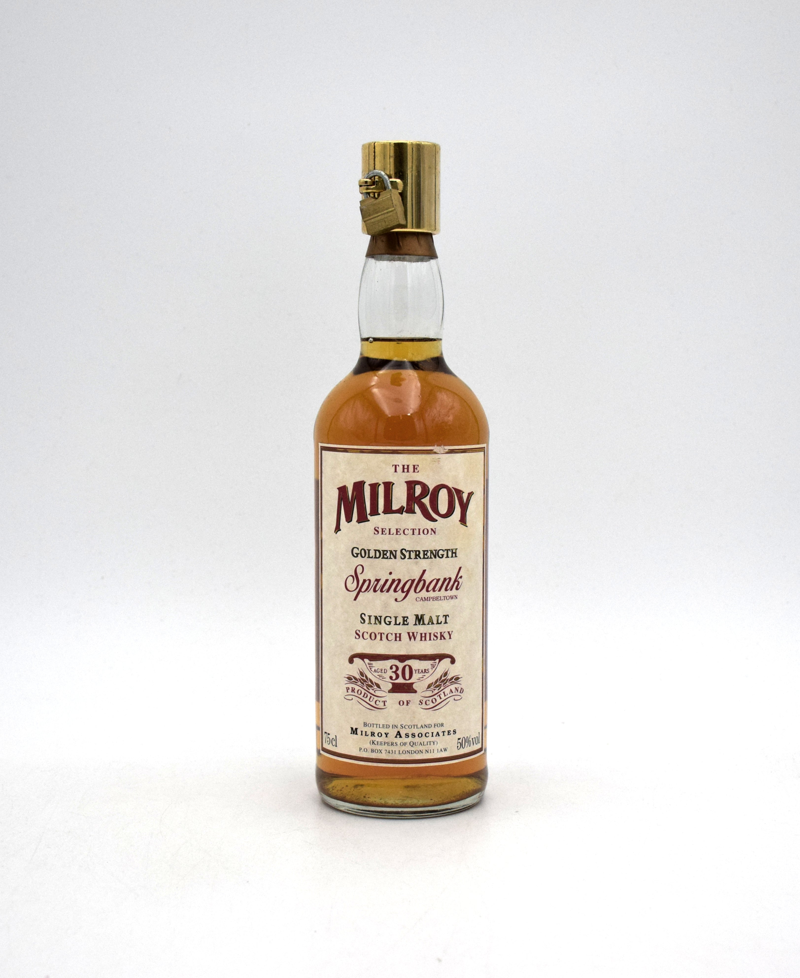 Milroys ミルロイ Springbank 30年 スコッチ ウイスキー John Milroy Selection 'Springbank' 30 Year Golden Strength Single