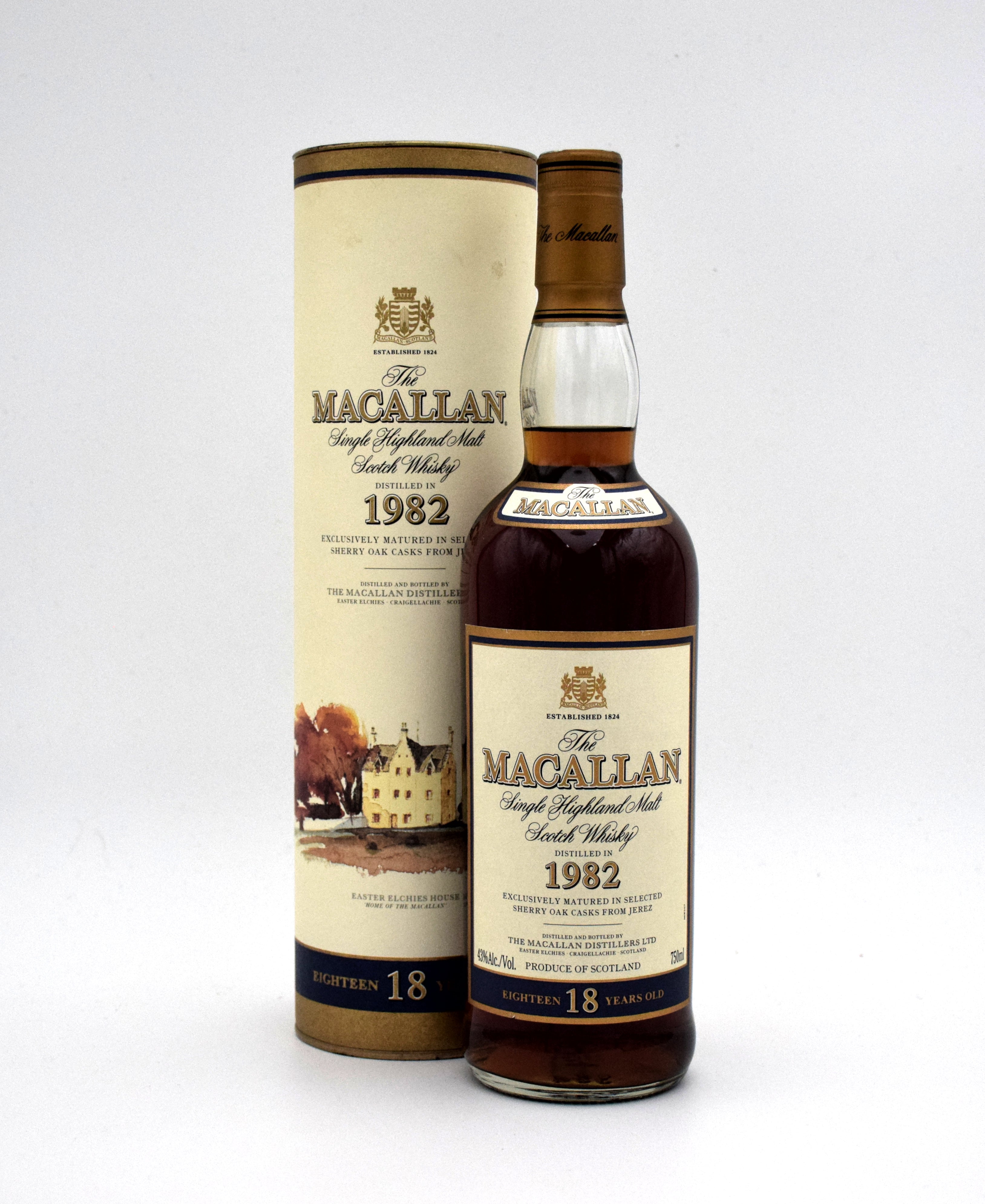 ウイスキー Macallan 18 Year Old Sherry Oak 700ml Macallan 18 Year Sherry Oak Scotch Whisky - Distilled in 1982