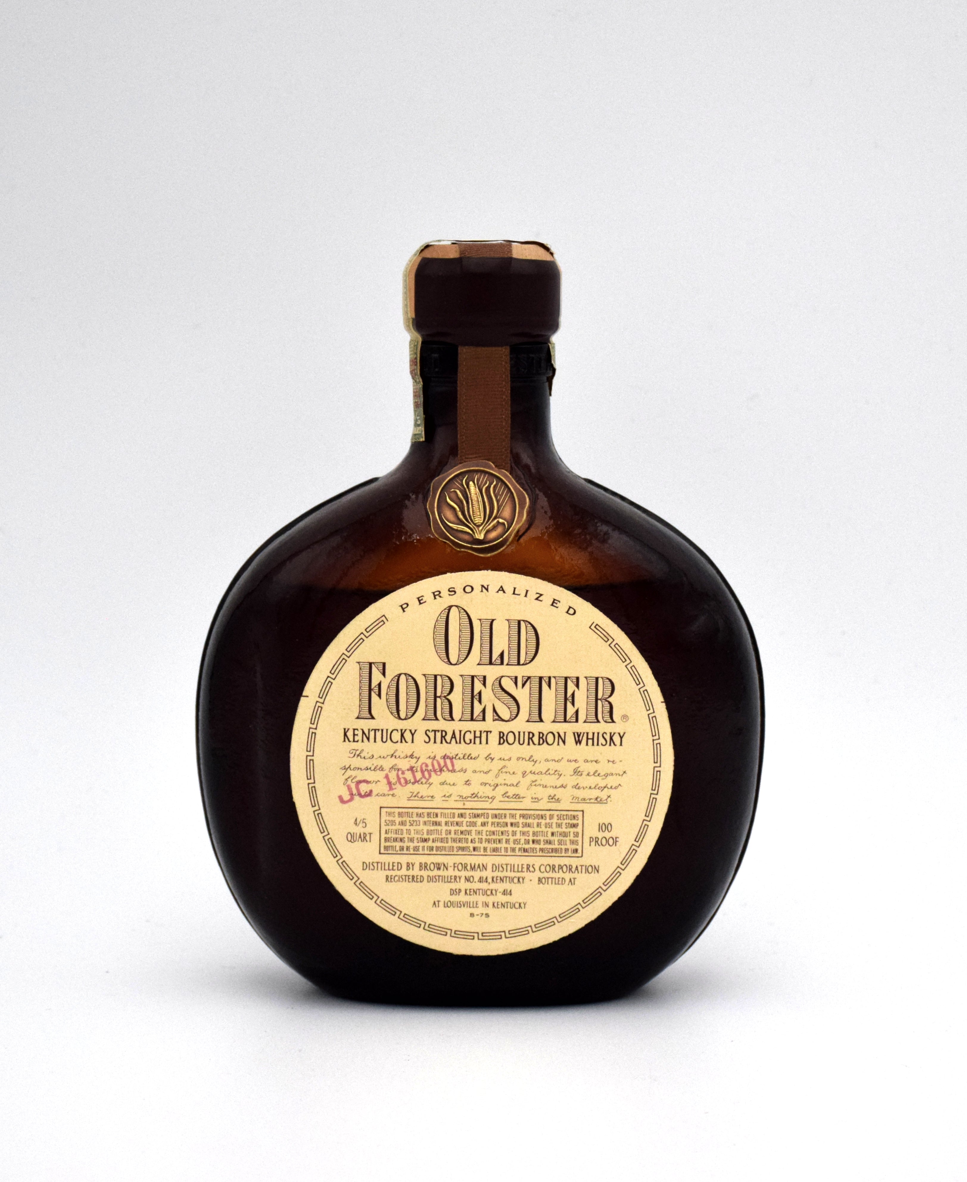 Old Forester 'Personalized' Bottled in Bond Kentucky Straight