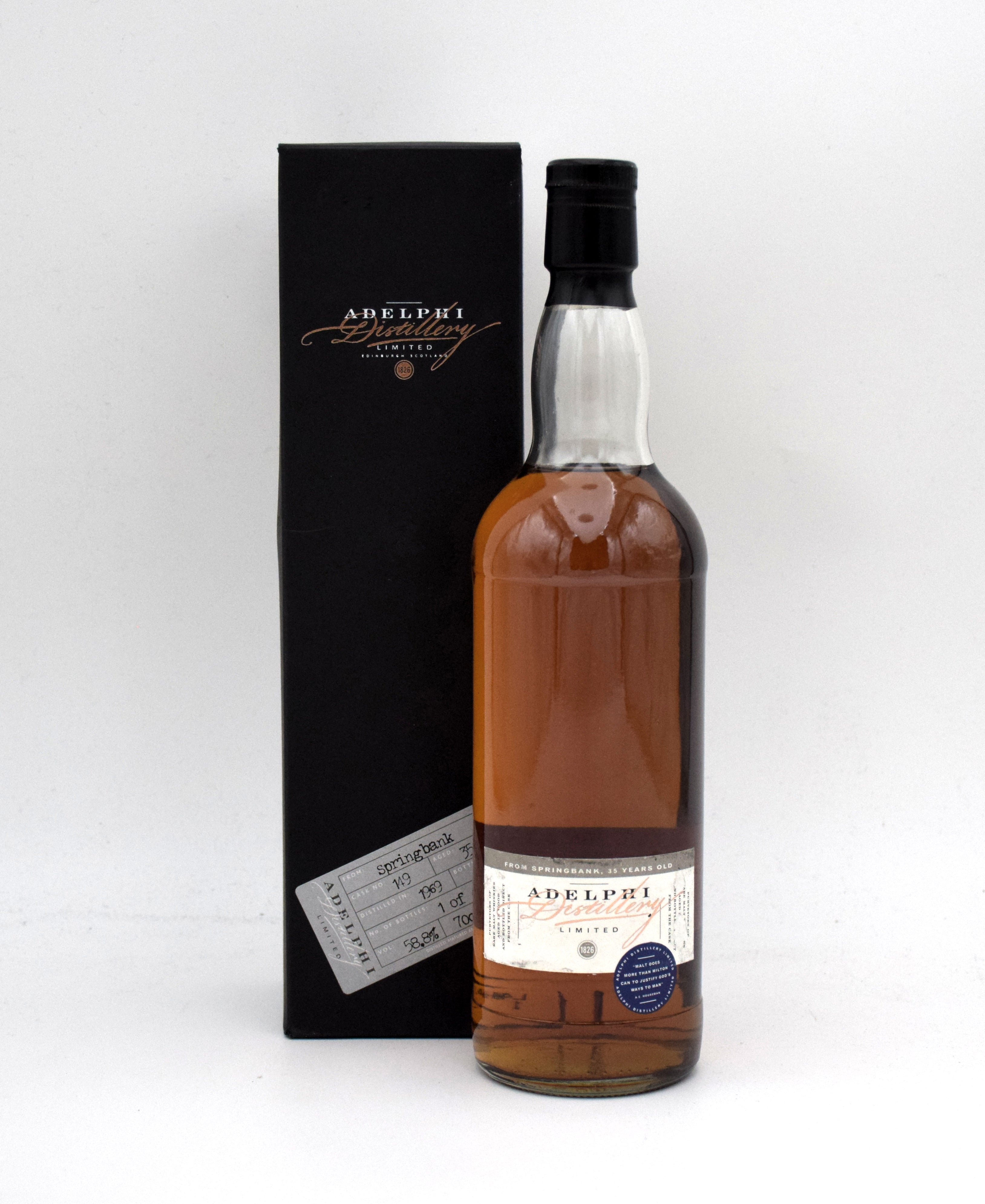 スプリングバンク　アデルフィー Adelphi 'Springbank' 35 Year Single Malt Scotch - 1969 Release