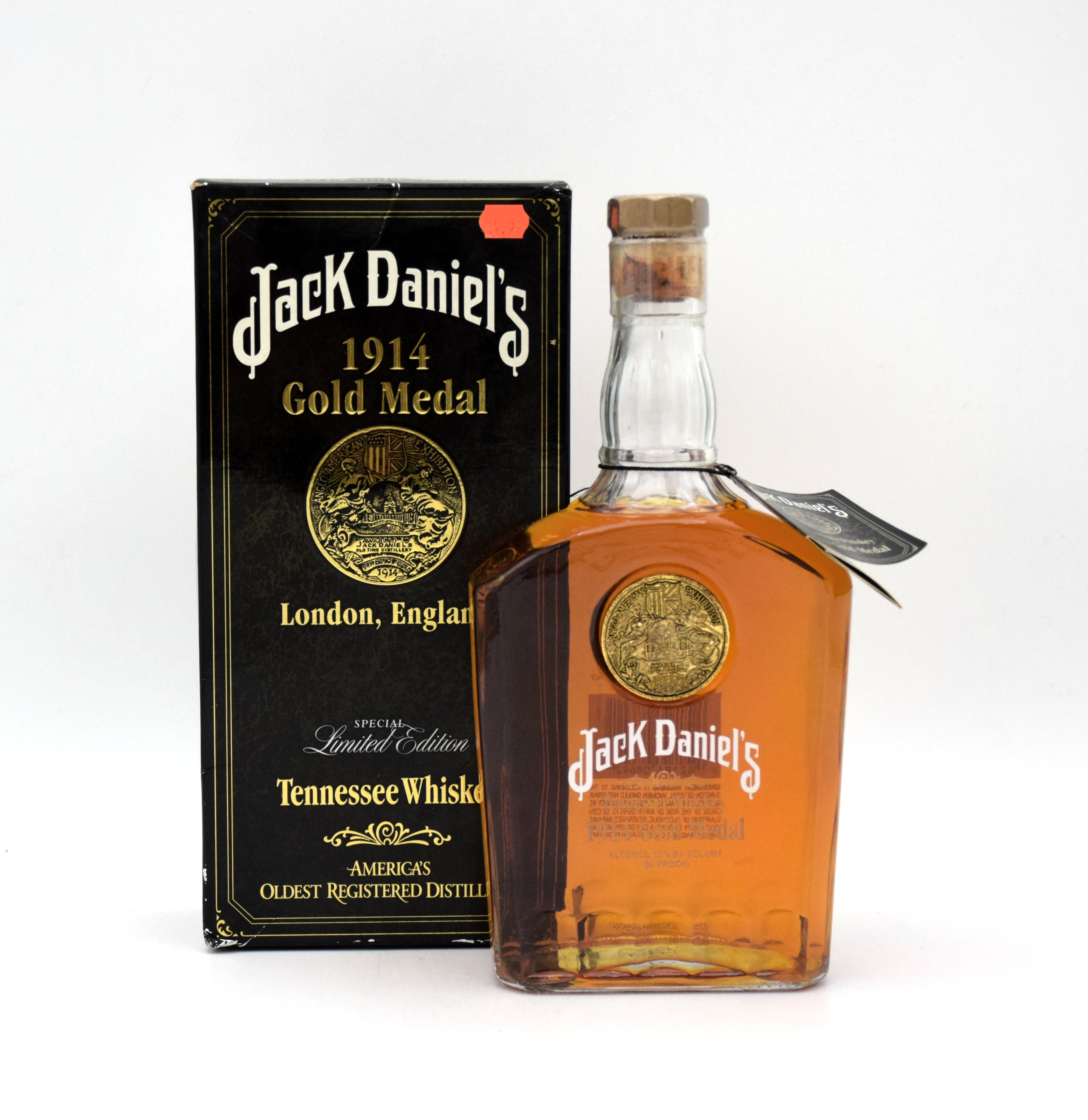 【ボトルのみ】JACK DANIEL 1914年ロンドン金メダル記念ボトル ボトルのみ】JACK DANIEL 1914年ロンドン金メダル記念ボトル
