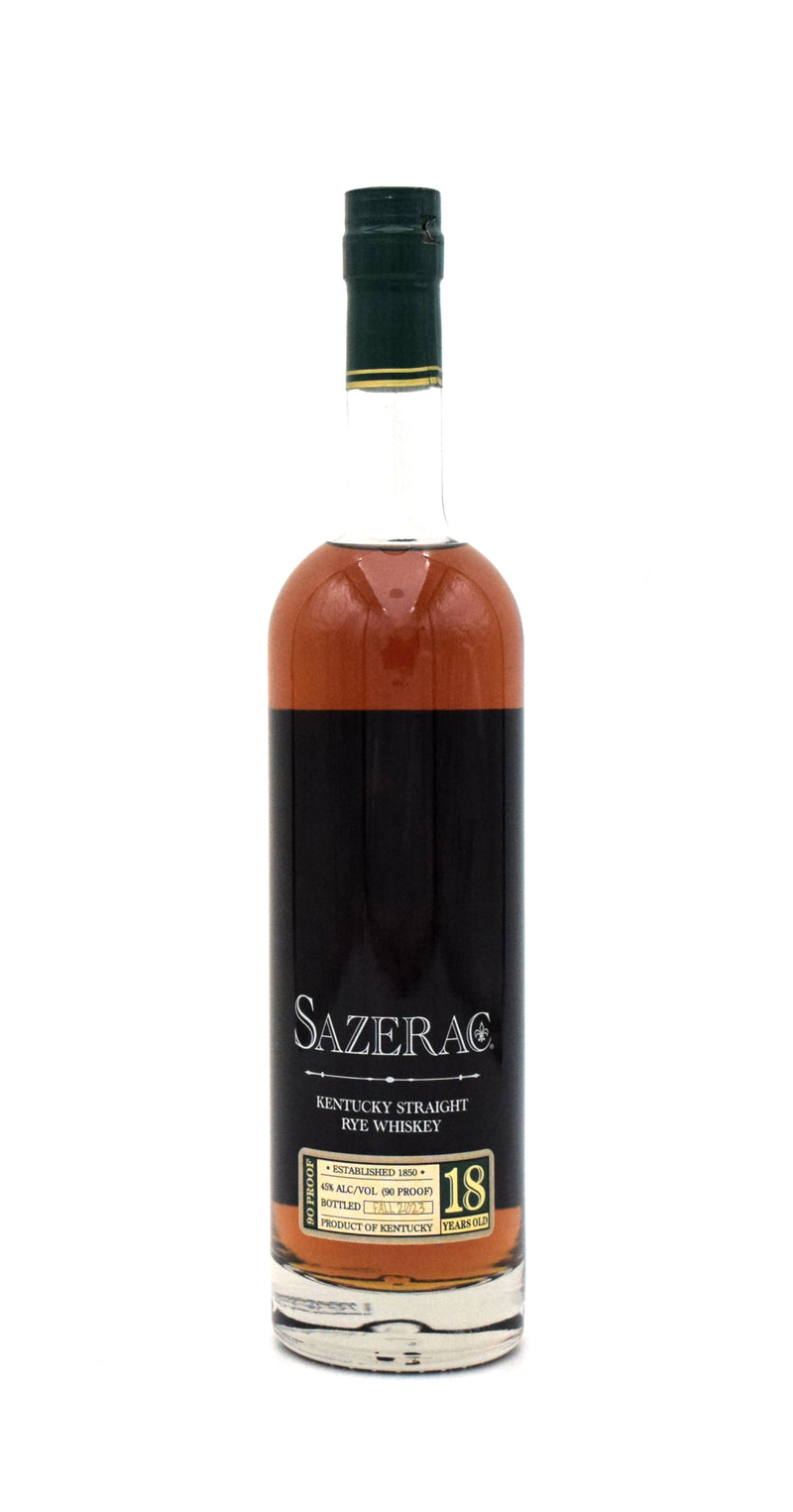 Sazerac 18 Year Rye Whiskey (2023 Release)