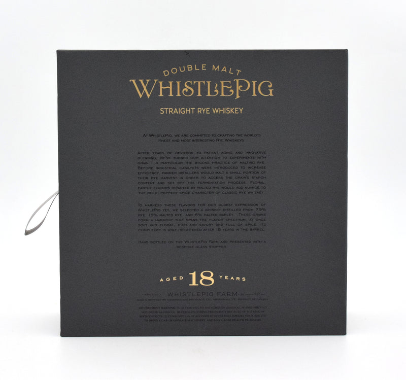WhistlePig 18 Year Double Malt Rye Whiskey (4th Edition)