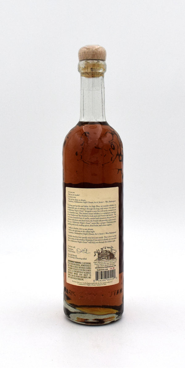 High West A Midwinter Nights Dram Rye Whiskey Act 3 Scene 1