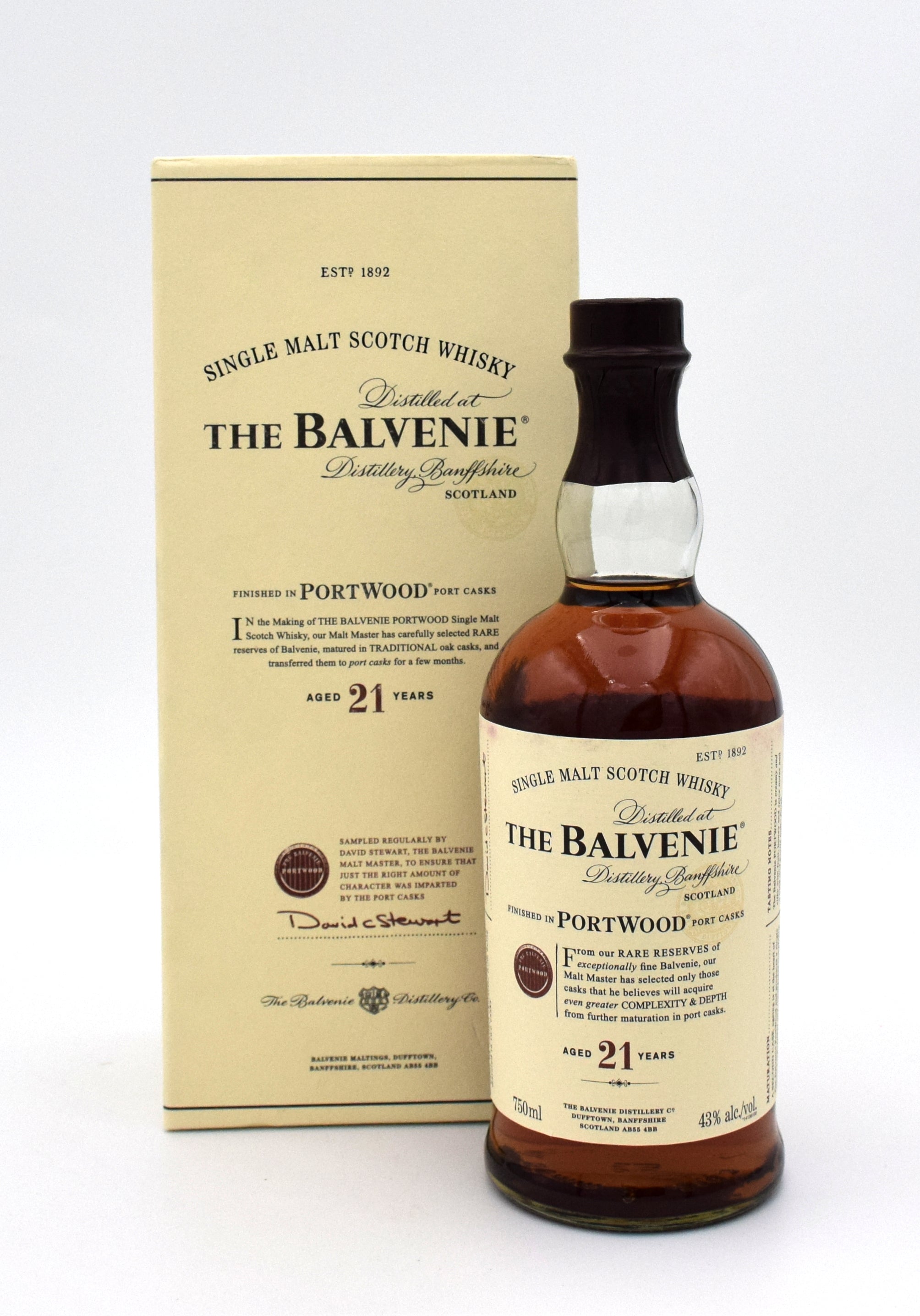 Balvenie 21 Year 'Portwood Cask' Scotch Whisky (1990's