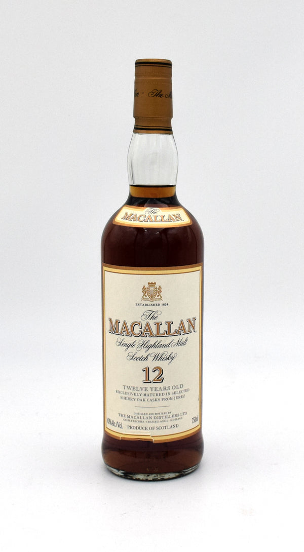 Macallan 12 Year Scotch Whisky (1990's vintage)