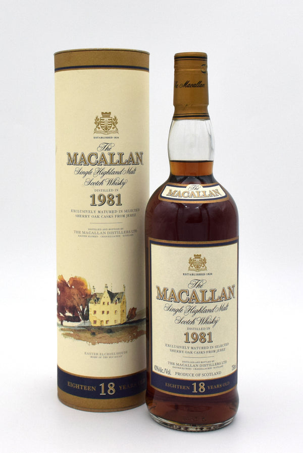 Macallan 18 Year Scotch Whisky (1981 Release)
