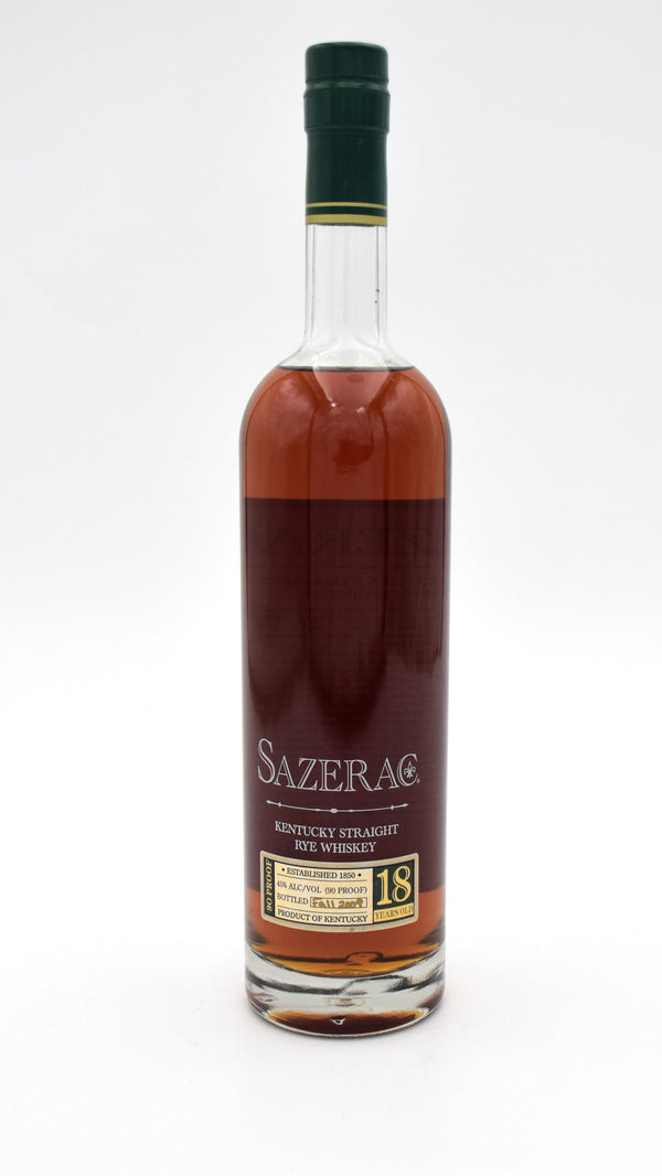 Sazerac 18 Year Rye Whiskey (2004 release)