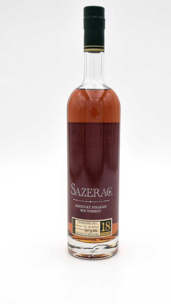 Sazerac 18 Year Rye Whiskey (2016 release)