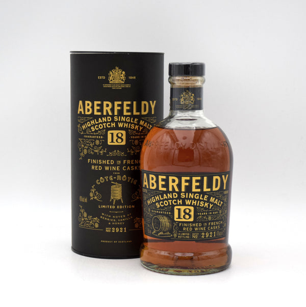 Aberfeldy 18 Year 'French Red Wine Cask Finish' Single Malt Scotch