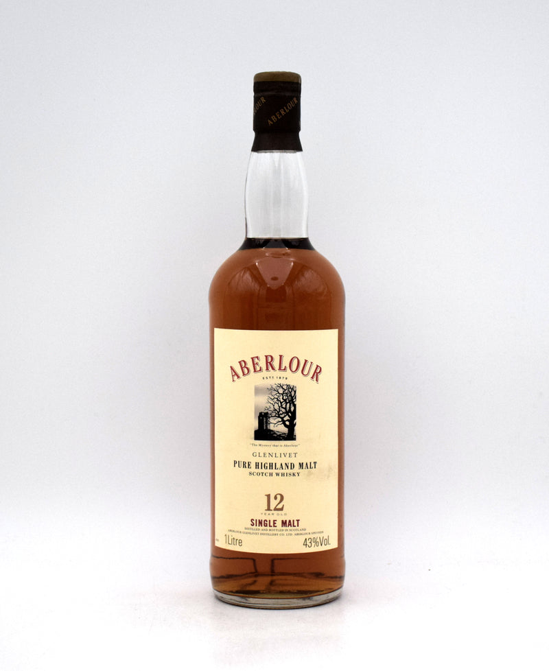 Aberlour-Glenlivet 12 Year Pure Single Malt Scotch (1990s Bottling, 1L)