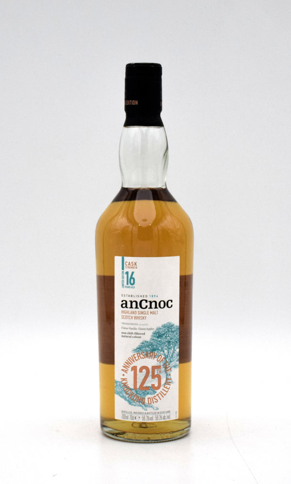 AnCnoc 16 Year Old Cask Strength 125th Anniversary Single Malt Scotch