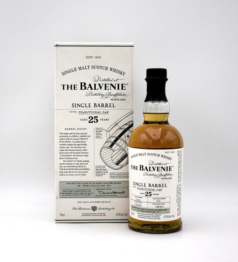 Balvenie 25 Year Single Barrel Traditional Oak Single Malt Scotch (Batch 1)