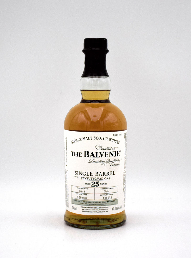 Balvenie 25 Year Single Barrel Traditional Oak Single Malt Scotch (Batch 1)