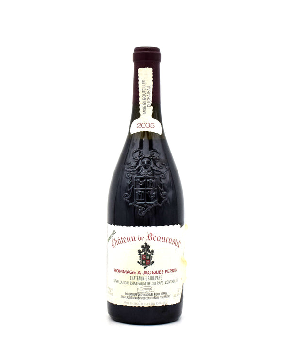 2005 Chateau de Beaucastel Chateauneuf-du-Pape Grand Cuvee Hommage a Jacques Perrin (VHS / Slightly Damaged Label)