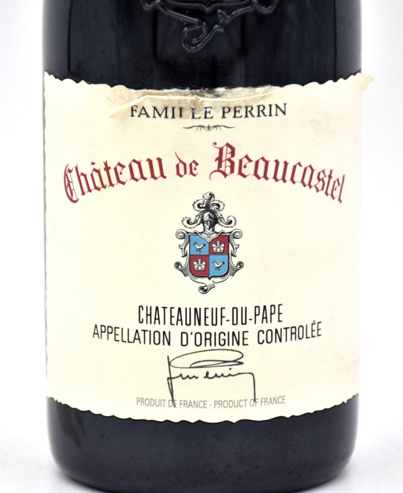 2014 Chateau de Beaucastel Chateauneuf-du-Pape (Slightly Torn Label)