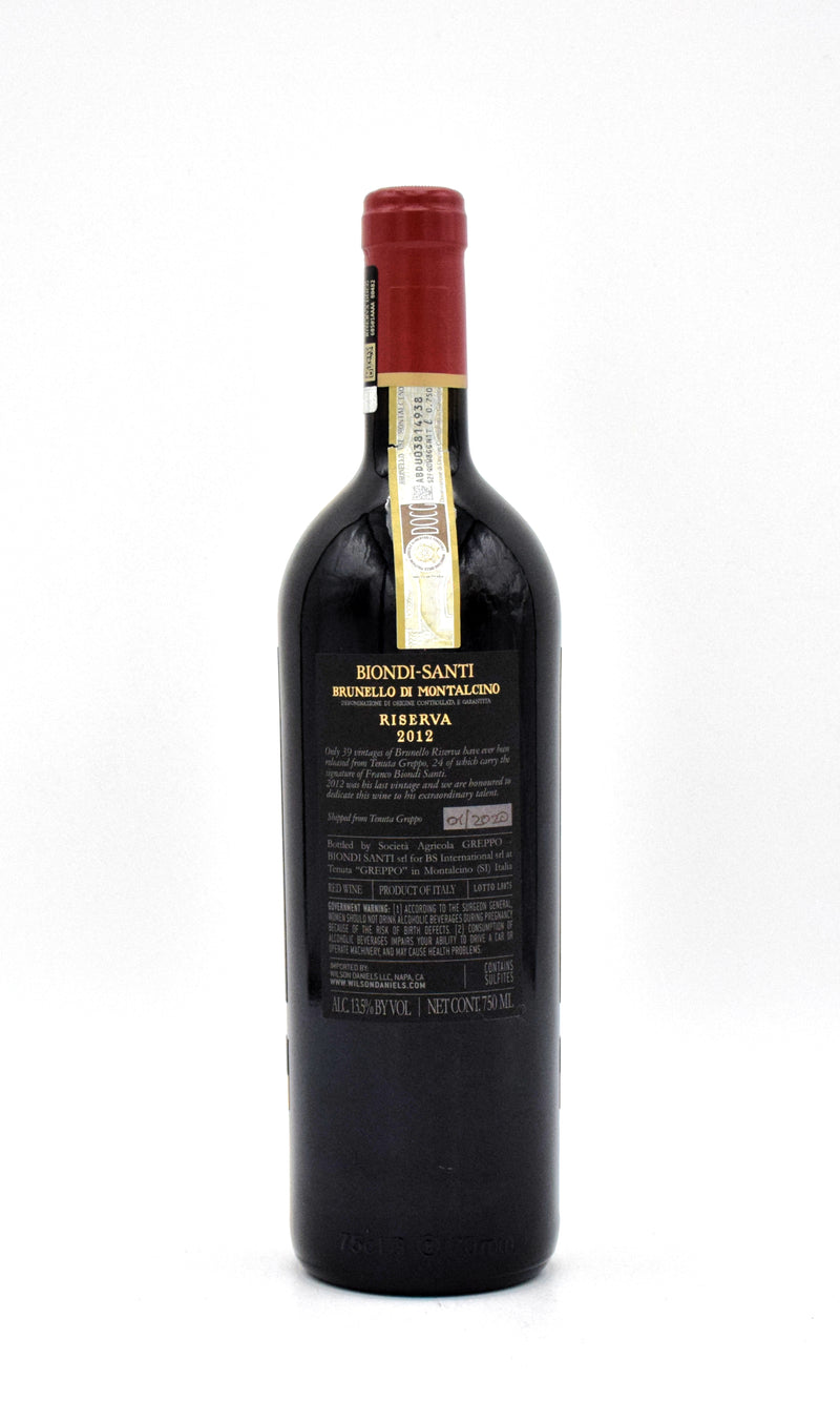 2012 Biondi Santi Tenuta Greppo Riserva