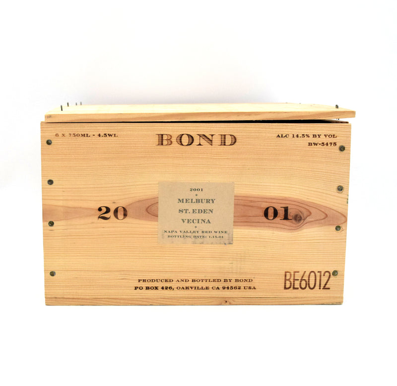2001 BOND Terroir Portfolio (Melbury, St. Eden,Vecina: Case of 6 Bottles)