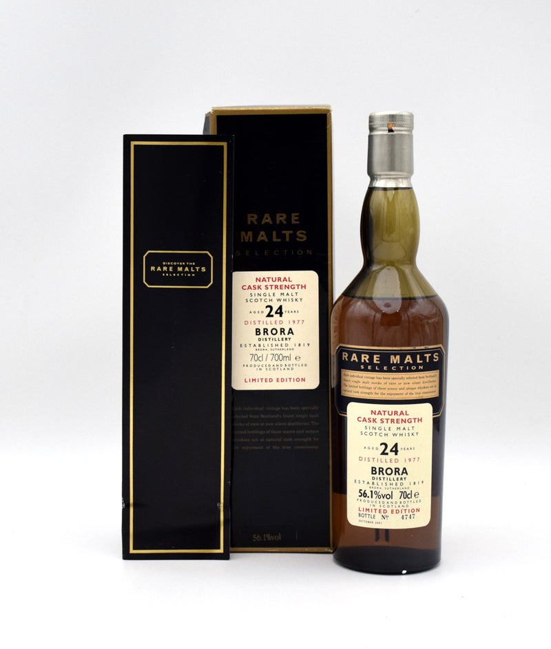 Brora Rare Malt 24 Year Highland Single Malt Scotch (Distilled 1977, Slightly Low Fill)