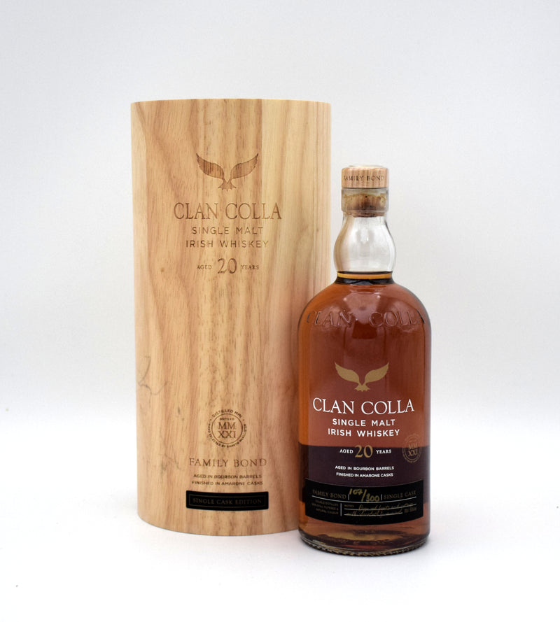 Clan Colla Amarone Finish 20 Year Family Bond Single Malt Irish Whiskey