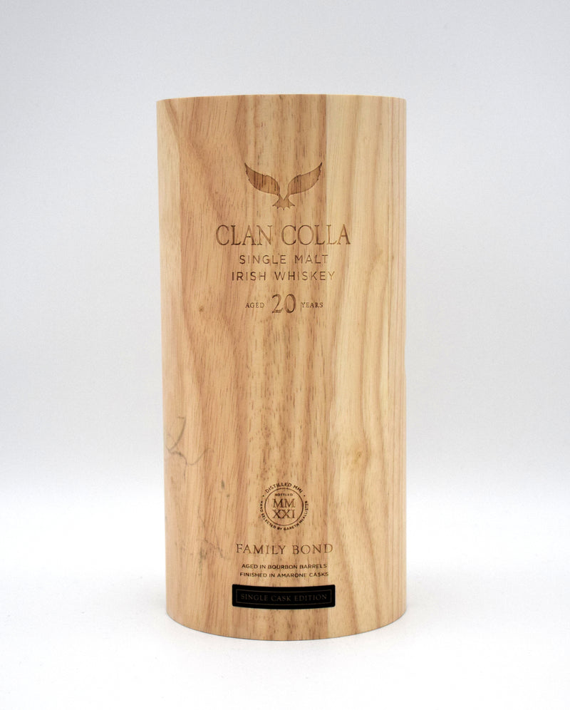 Clan Colla Amarone Finish 20 Year Family Bond Single Malt Irish Whiskey