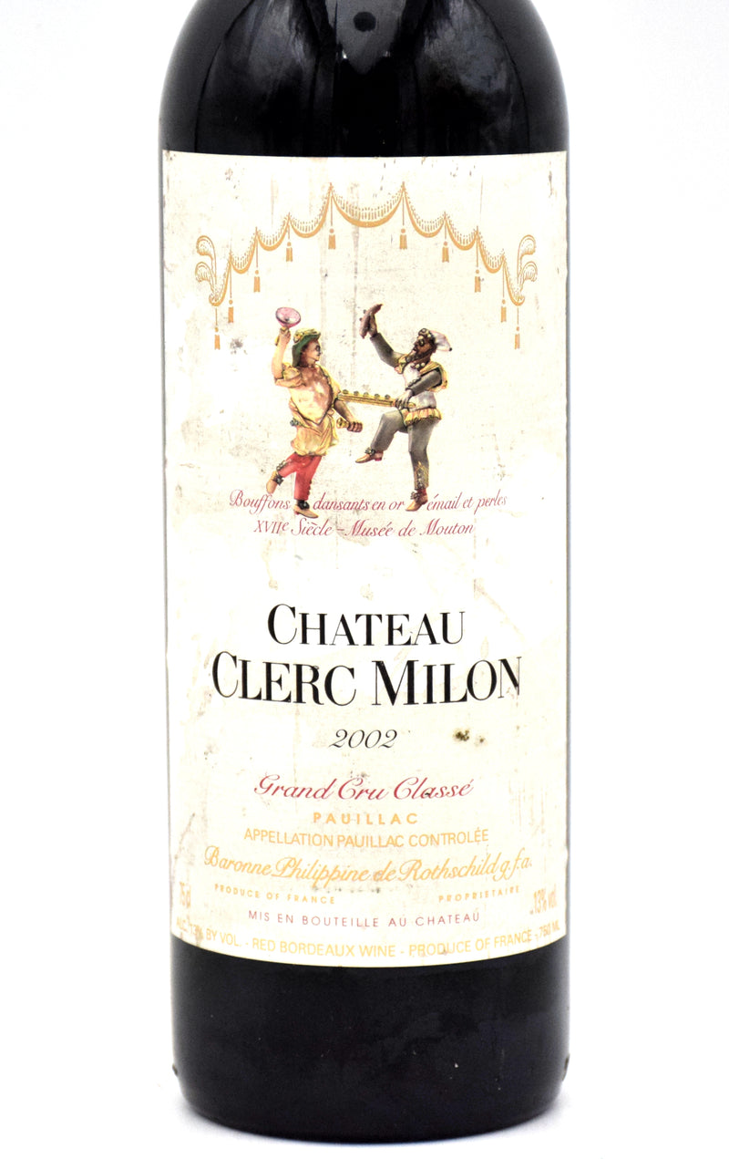 2002 Chateau Clerc-Milon (Stained Label)