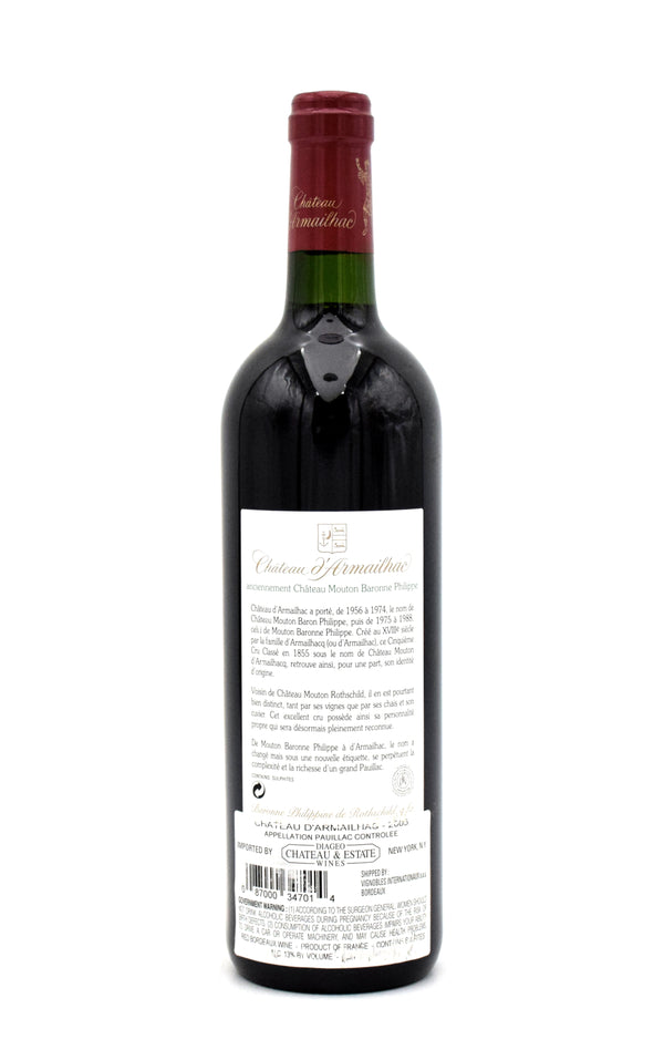 2005 Baron Philippe de Rothschild Chateau d'Armailhac