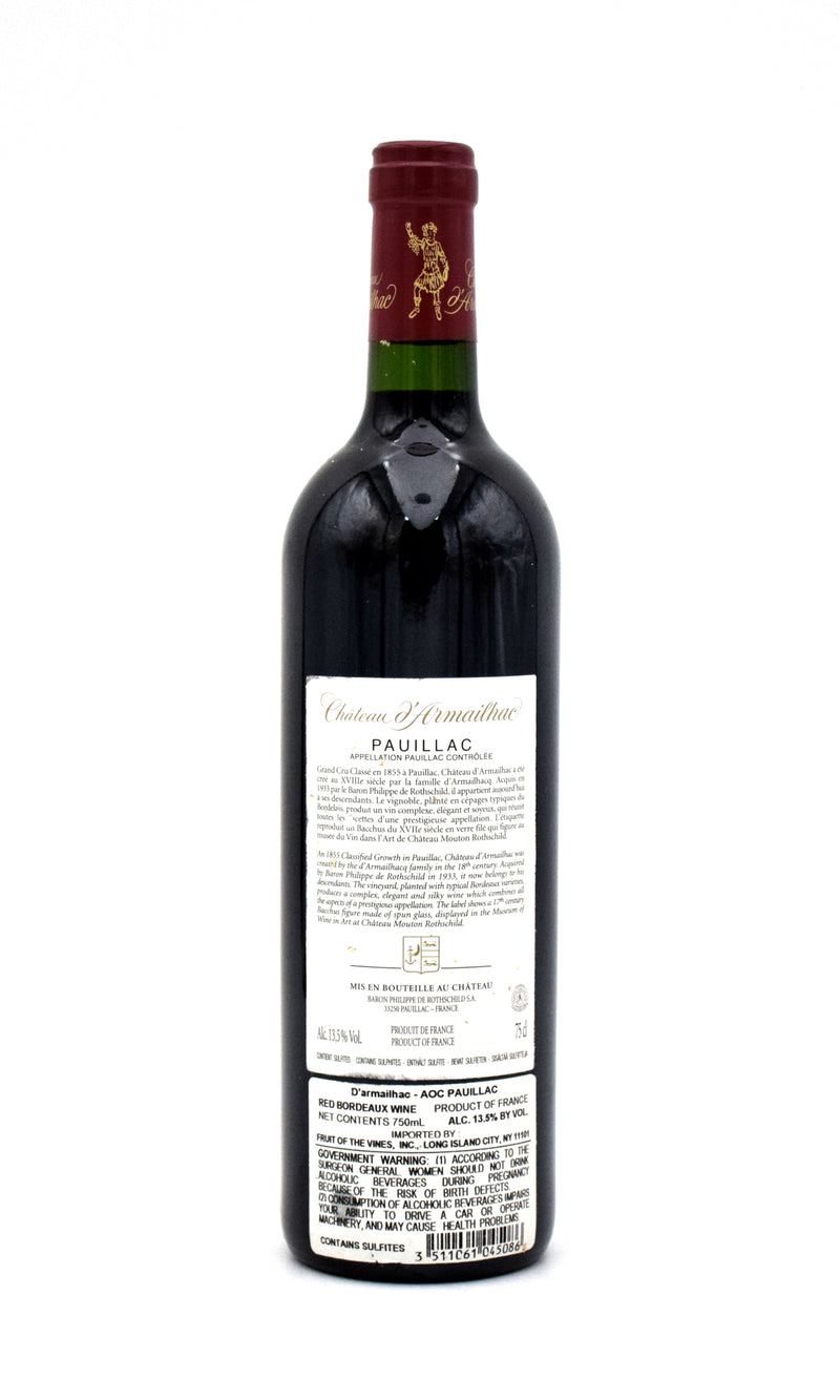 2010 Baron Philippe de Rothschild Chateau d'Armailhac