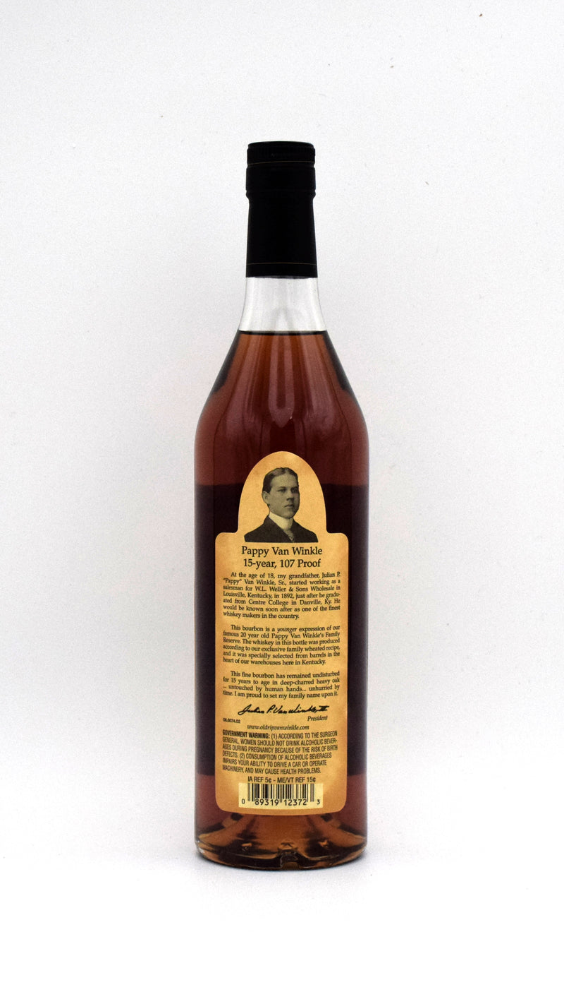 Pappy Van Winkle 15 Year Old Bourbon (2018 Release)
