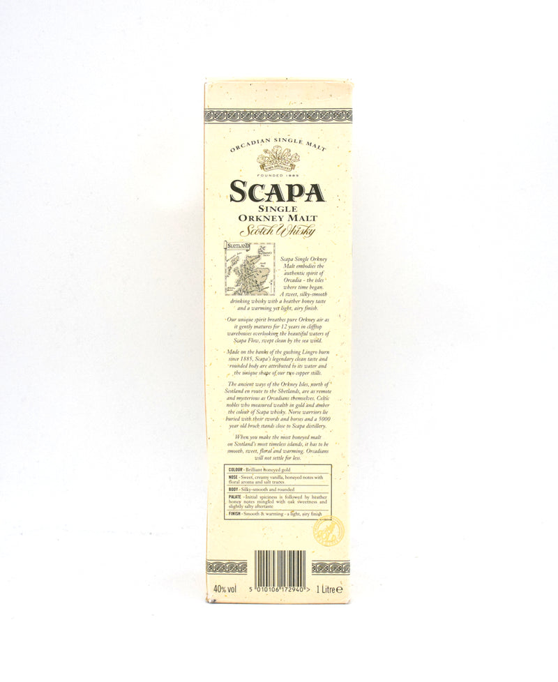 Scapa 12 Year Single Orkney Malt Scotch (Old Bottling, 1L)