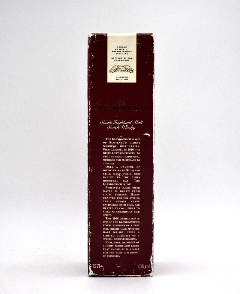 Glendronach 1968 25 Year Single Malt Scotch