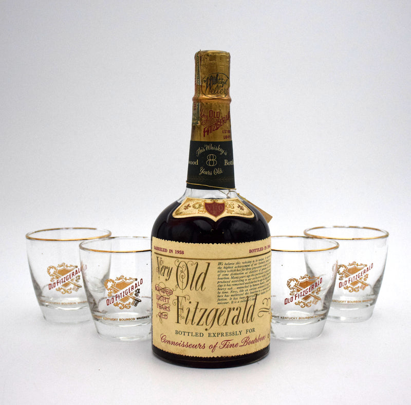 Very Old Fitzgerald 'Foursome Gift Set' 'Bottled in Bond' 8 Year Bourbon (1958 Vintage)