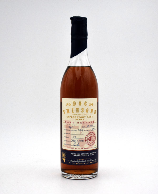 Doc Swinson's Exploratory Cask Series 15 Year Straight Bourbon (Release #11)