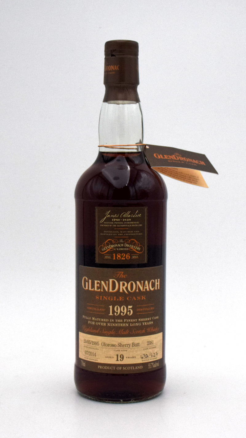 Glendronach 19 Year 'Oloroso Sherry Butt' Single Malt Scotch (1995 Release)