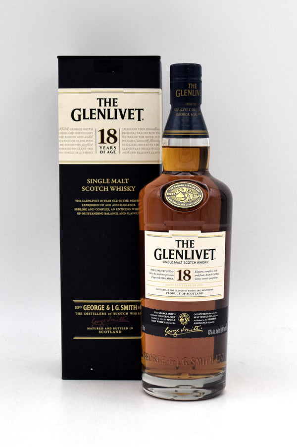 Glenlivet 18 Year Single Malt Scotch (Older Bottling)