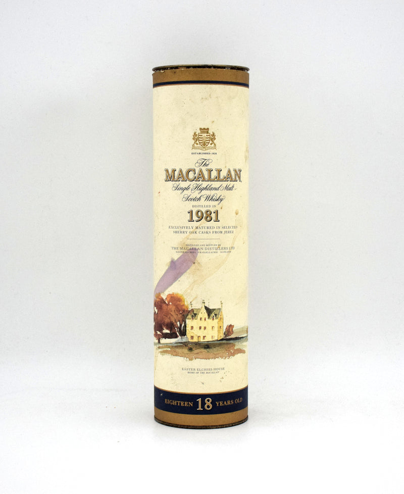 Macallan 18 Year Sherry Oak Scotch Whisky (Distilled in 1981)