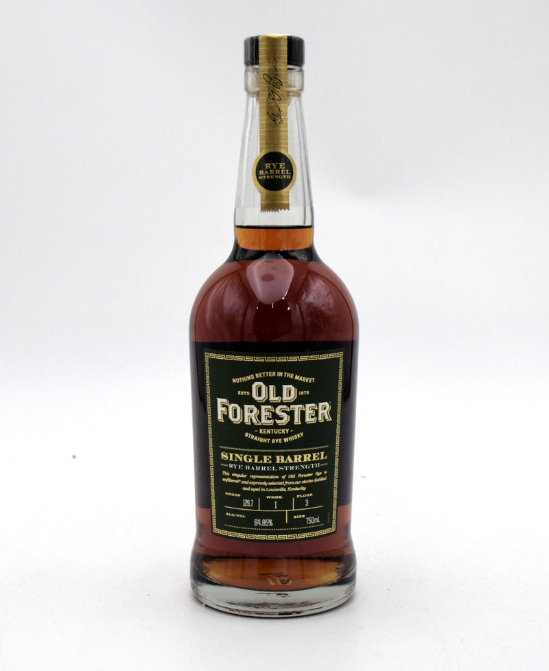 Old Forester Single Barrel Rye Barrel Strength Bourbon (129.7 Proof ...
