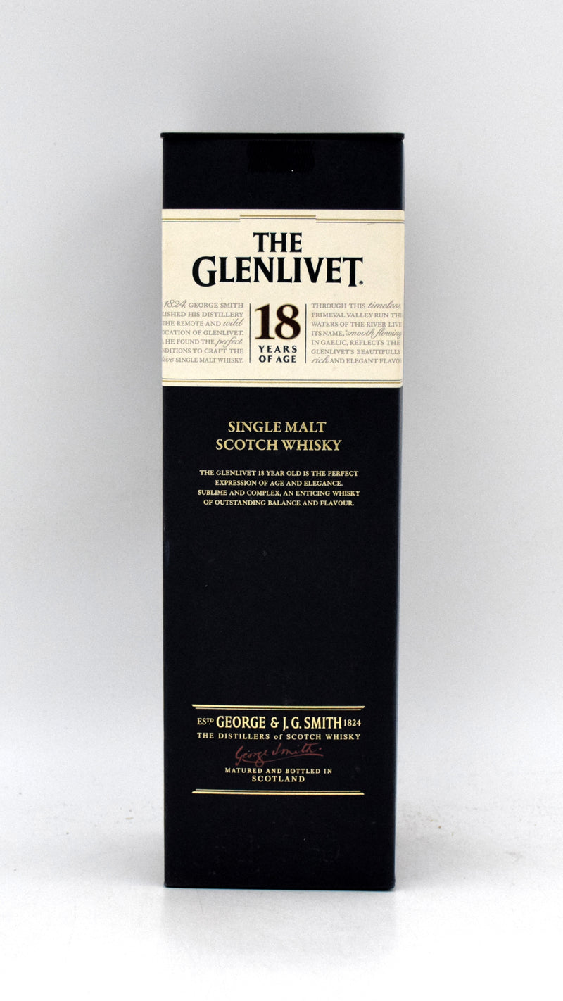 Glenlivet 18 Year Single Malt Scotch (Older Bottling)