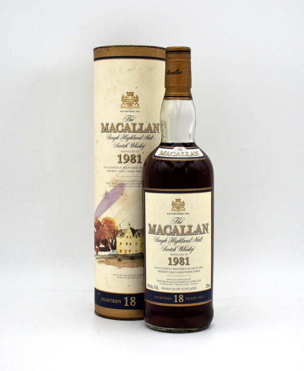 Macallan 18 Year Sherry Oak Scotch Whisky (Distilled in 1981)