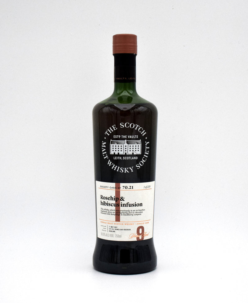 The Scotch Malt Whisky Society (SMWS) 'Balblair No. 70.21 Rosehip & Hibiscus Infusion' Single Malt Scotch (2007 Release)