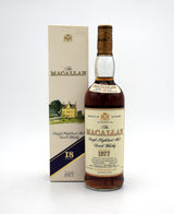 Macallan 18 Year Sherry Oak Scotch Whisky - Distilled in 1977 (Perfect Condition)