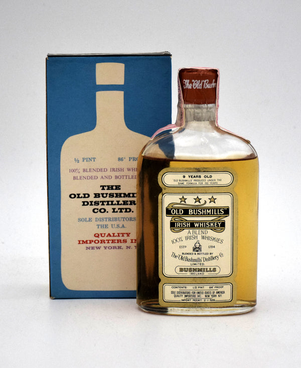The Old Bushmills Distillery 9 Year Blended Irish Whiskey (Half Pint, 1960's Bottling)