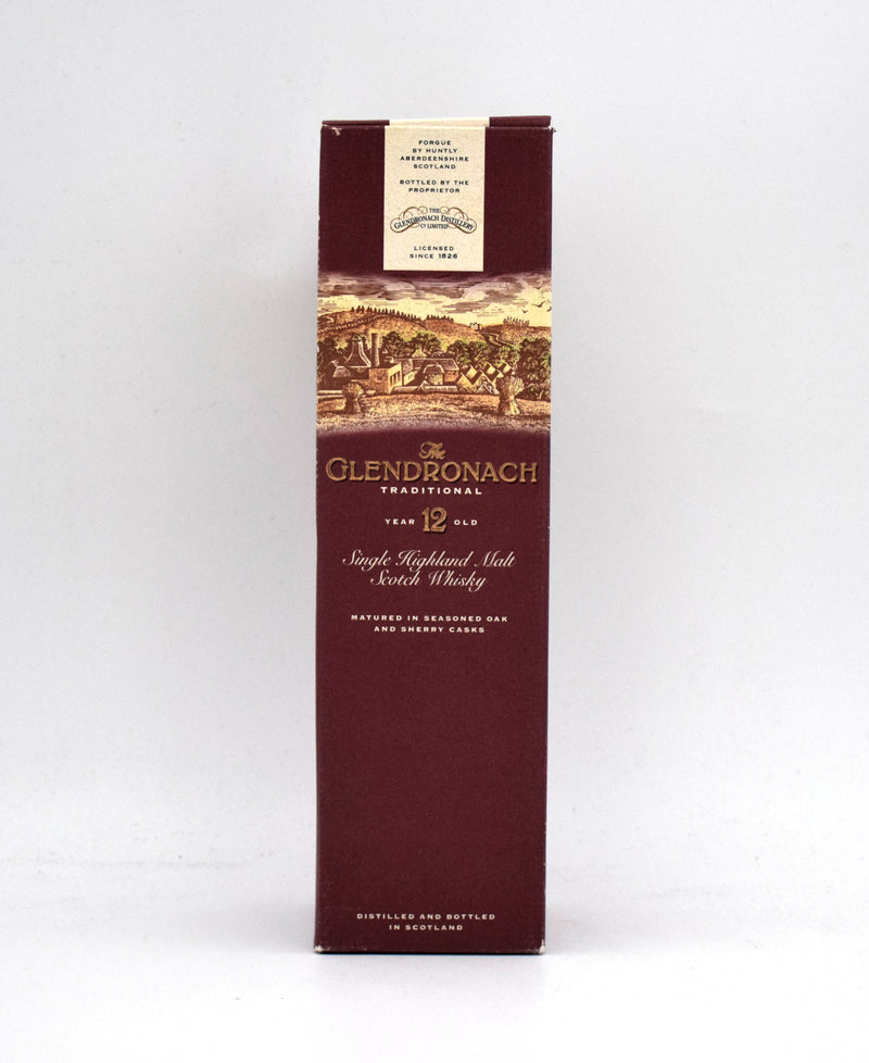 Glendronach 12 Year Traditional Single Highland Malt Scotch (1990's Bottling)