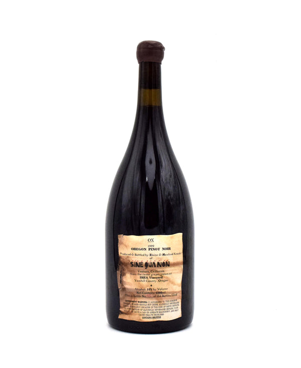 1999 Sine Qua Non 'Ox' Pinot Noir (1.5L) (Stained Back Label)