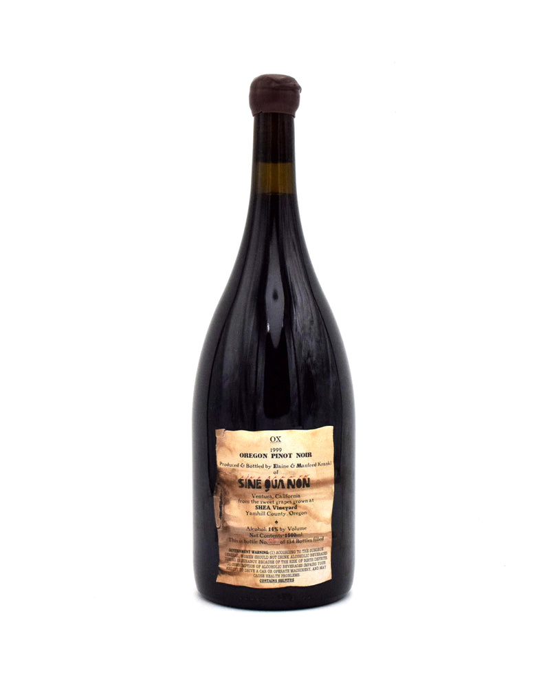 1999 Sine Qua Non 'Ox' Pinot Noir (1.5L) (Stained Back Label)