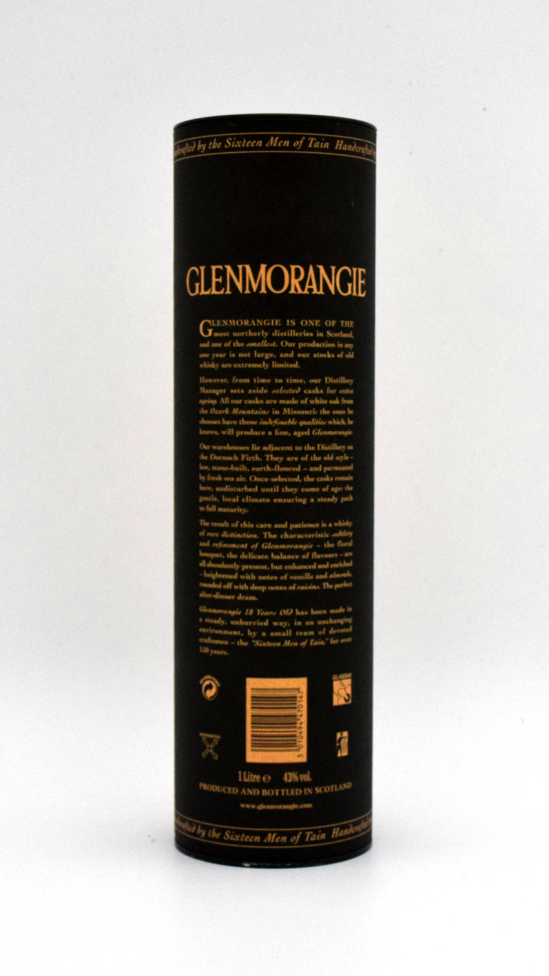 Glenmorangie 18 Year Single Malt Scotch (1990's Bottling)