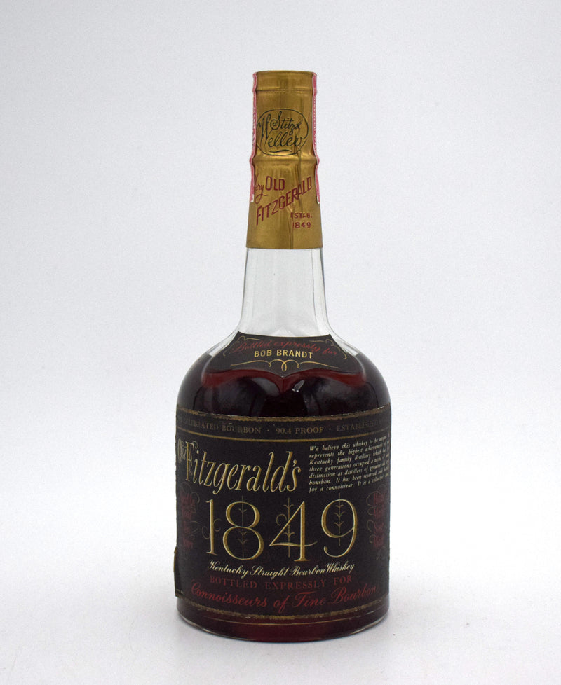 1849 Old Fitzgerald 10 Year Old 'Velvet Gift Set with Glasses' (1977 Vintage)